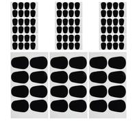 minkissy 96pcs Black Oval Saxophone Mouthpiece Pads Set Super Thin Anti-slip Rubber Cushions for Alto Tenor Clarinet Sax Mouthpiece Patch Protectors for Stable Embouchure and Long-term Use