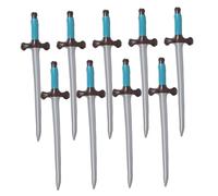 minkissy 9pcs Inflatable Pirate Swords for Safe Blow Up Fencing Props for Halloween Costumes Role Play and Interactive Games Lightweight Easy to Inflate