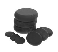 minkissy 9pcs Natural Basalt Hot Stone Massage Set for Handmade Smooth Volcanic Rock Stones for Neck Back and Legs Relaxation Quick Heating for Comprehensive Treatment