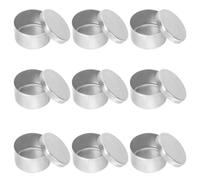 minkissy 9Pcs Sample Box Round Soil Storage Containers Mini Sample Jars for Soil Weighing Storage and Observation Smooth Surface Lab Containers for Teaching and Scientific Experiments 1.97X1.97X1.18In