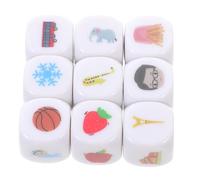 minkissy 9Pcs Storytelling Cubes for Multifunctional Language Expression Dice Game Enhances Creativity Learning Portable Storytelling Supplies Fun Educational Dice