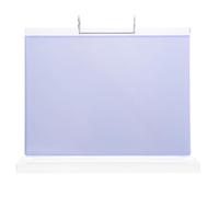 minkissy A6 Plastic Table Sign Holder with 6 Double-sided Sleeves, High Transparency and Quick Content Replacement, Horizontal Menu Frame Stand for Restaurant Marketing Sign Applications