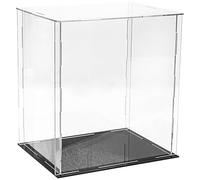 minkissy Acrylic Doll Display Box for Desktop Use, Highly Plastic Storage Case with Creative Appearance and Sturdy Design, for Collectible Dolls and Basketballs
