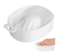 Minkissy Acrylic Nail Soaking Bowl Nail Spa Bowl for Hand Cleaning Cuticle Softening Remover Manicure Tool Salon Home Use White
