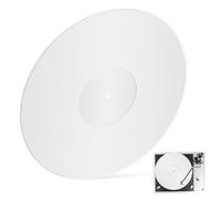 minkissy Acrylic Turntable Mat Static Record Player Pad for Vinyl Records Non Slip Design Durable Material Enhances Sound Quality Stylish White Slipmat for Home Use