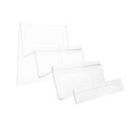 minkissy Acrylic Wallet Holder Rack Desktop Storage Organizer Three-layer Purse Display Stand for Office and Home Use