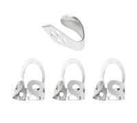 minkissy Adjustable Brass Guitar Finger Picks Set with Practical Ergonomic Design, Silver Metal Plectrums for Guitar and Banjo Playing Accessories