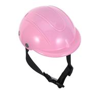 minkissy Adjustable Pink Outdoor Dog Helmet for Small Breeds with Ventilated Design and Chin Strap, Protective Hard Hat for Motorcycle Riding and Photos, for Pomeranian and Tiny Pets