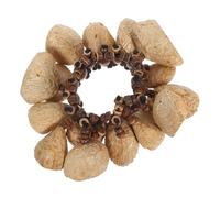 minkissy African Tribal Nut Shell Bracelet Handbell Natural Wrist Shaker Percussion Instrument for Dance Yoga Music Performance and Festival Rhythm