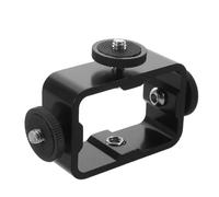 minkissy Aluminum Alloy Camera Flash Bracket with Triple Cold Shoe Mount and 1/4 Thread, Compatible with Smartphones and Monitors for Professional Video Production and Live Streaming