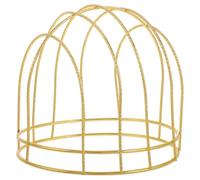minkissy Ancient China Crown Making Frame Metal Skeleton Base for DIY Hanfu Hair Crown Headpiece, Small Size Electroplated Gold-Tone Headdress Frame for Traditional Chinese Bride