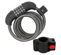 minkissy Anti-Theft Cable Lock 5 Digit Bike Code Lock Black Abs Alloy Steel for Bicycles Highly Confidential Simple Operation Random Color
