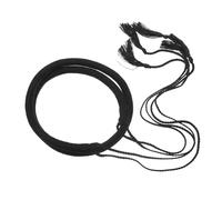 minkissy Arab Shemagh Hairband Headband Wool Braid Tassel Black for Men Arabian Costume Accessory Flexible Size Enhances Overall Styling for Parties and Stage Performances