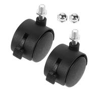 minkissy Baby Bath Chair Replacement Wheels with Locking Brake Adjustable Universal Plastic Casters for Baby Bath Accessories 4pcs Set with Nuts