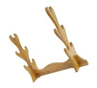 minkissy Bamboo Sword Display Stand and Flute Storage Rack Desktop Organizer for Household Collections Five Holder with Simple Color Elegant Handicraft Suitable for Home Decoration and