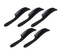 minkissy Barber Clipper Comb 5pcs Flat Top Combs Ergonomic Design Hair Styling Tool Black for Professionals Home Use