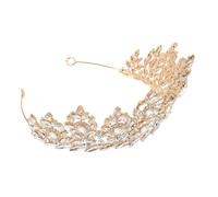 minkissy Baroque Crown for Women Bridal Alloy Tiara Rhinestone Embellished Lightweight Comfortable Headpiece for Weddings Pageants Homecoming and Costume Parties