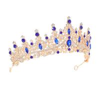 minkissy Baroque Crystal Wedding Tiara Bridal Crystal Tiara Vintage Baroque Princess Crown Headband for Birthday Prom Party