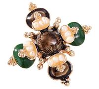 minkissy Baroque Pearl Cross Brooch Pin Retro Style Lapel Pin for Clothing Decoration Suitable for Cardigans Sweaters Dresses Elegant Freshwater Pearl Design