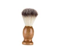 minkissy Beard Brush for Men Natural Wooden Handle Nylon Hair Professional Shaving Tool for Facial Care Portable Grooming Accessory for Father Day and Travel