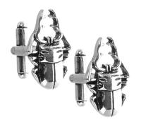minkissy Beetle Shaped Cufflinks for Men Groom Suit Metal Shirt Sleeve Buttons with Secure Hold Stylish Clothing Accessories for Formal and Casual Wear Unique Conversation Starter Gift
