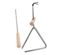 minkissy Beginner Triangle Percussion Instrument with Wooden Striker Iron Handheld Music for Rhythm Learning Suitable for Adults Early Education and Music Practice