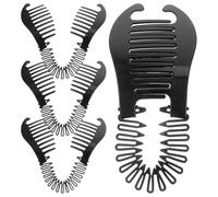 minkissy Bendable Interlocking Banana Clips 4-Pack Hair Braiding Tools for Women Flexible Hair Combs Sectioning Styling Accessories 5.91 X 2.68 Inches