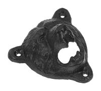 minkissy Black Bear Head Cast Iron Bottle Opener Wall Mounted with Rustic Design, Use and Decorative Piece for Bar and Parties, Sturdy Metal Construction