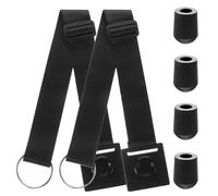 minkissy Black Cello Endpin Anti-skid Stopper Strap 2pcs with Black Bass Cello Rubber Tip Floor Protectors 4 Pieces Non-slip for Stable Performance
