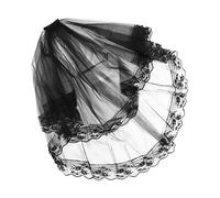 minkissy Black Lace Veil Halloween Veil Headband with Comb Day of The Dead Lace Veil for Halloween Wedding Party, 35x28cm (260714K33TYHMB5R)