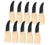 minkissy Black Nail Covers Witch Flesh Finger Covers Charms Festival Puppets Chain Green Witches Fingers Tip Nail Claws False Nail Arm Sleeves Halloween Environmental Protection