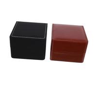 minkissy Black Pu Leather Watch Display Cases 2 Pcs Storage Box | Bracelet and Jewelry Organiser, Practical Twin-pack for Collectors, Classic Elegant Finish with Secure Lid
