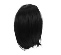 minkissy Black Short Straight Bob Wig for Women Lace Front Wig Glueless Flapper Style Synthetic Fiber