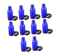 minkissy Blue Essential Oil Empty Bottles 12pcs 20ml Dropper Hole Bottles Sturdy Glass Dispensers
