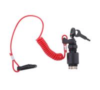 minkissy Boat Ignition Key Assembly with Lanyard Replacement for Worn Ignition Simple Installation Made of Abs and Iron