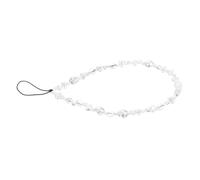 minkissy Bohemian Style 8mm Faceted Crystal Pearl Phone Lanyard, Pearl Beaded Phone Hanging Rope with Charm, Anti-lost Wrist Strap for Cellphone Decoration and Camera Hanging
