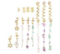 minkissy Bold Large Pendant Hair Braid Jewelry DIY Metal Dreadlock Spring Charm for Braids Stylish Hair Accessories for Weddings Parties and Daily Wear