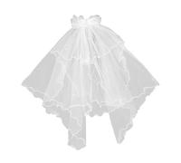 minkissy Boy Girl's Catholic Veil for First Holy Communion Wedding Party White Bowknot Design Boys and Girls Veil Hair Clip Religious Ceremony Headwear