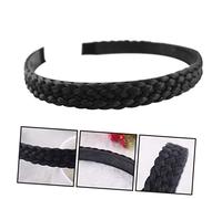 minkissy Braid Plaited Headband for Women Non- Hair Accessories Comfortable Construction for Parties Weddings Daily Wear Black Color Wide Design