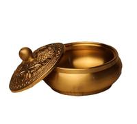 minkissy Brass Incense Burner for Home and Office with Simple Structure, Practical Golden Aroma Stove Decor, for Sauna Room and Zen Scented Ambiance
