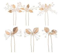 minkissy Bridal Hair Accessories Set 6pcs Rhinestone Hair Pins for Bridesmaids for Women