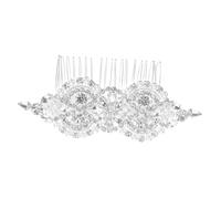 minkissy Bridal Hair Comb with Rhinestone Pearl Accents Elegant Wedding Hair Accessory for Brides Sturdy Design for Comfort for Weddings Prom Special Occasions