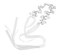 minkissy Bridal Headband for Wedding Leaf Flower Headpiece Hair Accessories Elegant Alloy Silver Crystal Headband for Brides and Bridesmaids