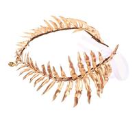 minkissy Bridal Headband Wedding Hair Band Leaves Headpiece Simulated Hair Vines for Women