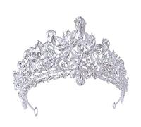 minkissy Bridal Rhinestone Crown Tiara for Women Wedding Headpiece Girls Hair Jewelry Accessory