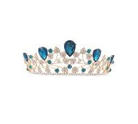 minkissy Bridal Tiara Crown Baroque Tiara Bridal Earring Crown Hairband Clip Elegant Wedding Accessory for Women