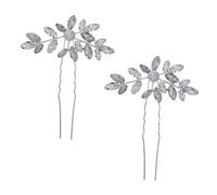 minkissy Bridal Tiara Hair Fork Wedding Hair Accessories Stylish Headpiece for Bride Prom Parties Rhinestones