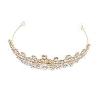 minkissy Bride Crown Rhinestone Headband Bridal Headpiece for Women Wedding Tiara