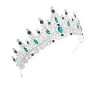 minkissy Bride Gothic Crown Rhinestone Tiara Headband Elegant Headpiece for Women Birthday Crown Wedding Tiara