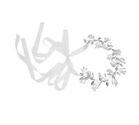 minkissy Bride Headband Flower Hair Vine Pearl Headpiece Wedding Headband for Bride for Bridal Hair Decorations